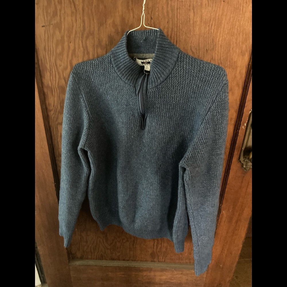 JOSEPH ABBOUD Ribbed MediumBlue Sweater size XL